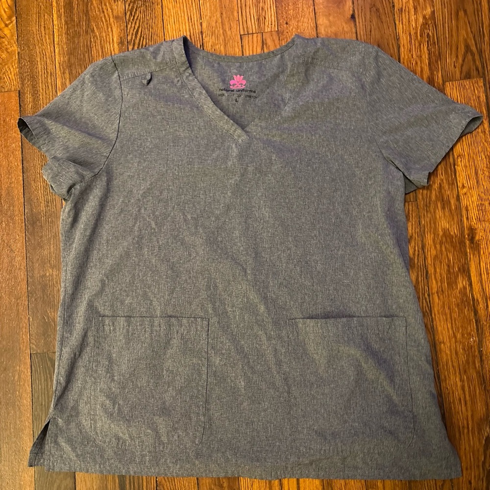 Gray Women's Scrub Top